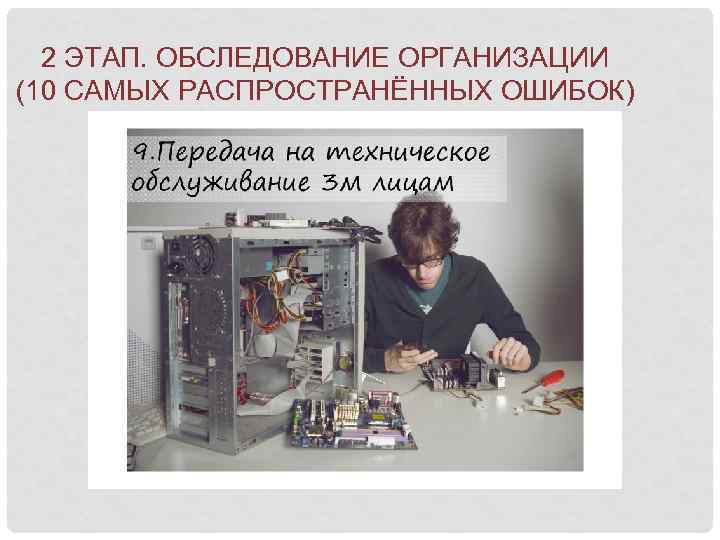 2 ЭТАП. ОБСЛЕДОВАНИЕ ОРГАНИЗАЦИИ (10 САМЫХ РАСПРОСТРАНЁННЫХ ОШИБОК) 