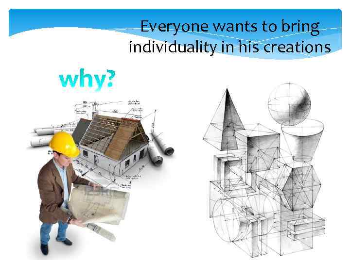 Everyone wants to bring individuality in his creations 