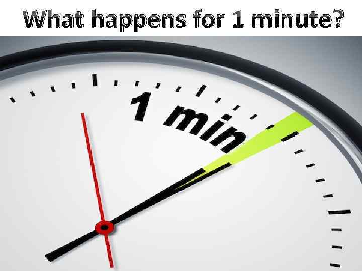 What happens for 1 minute? 