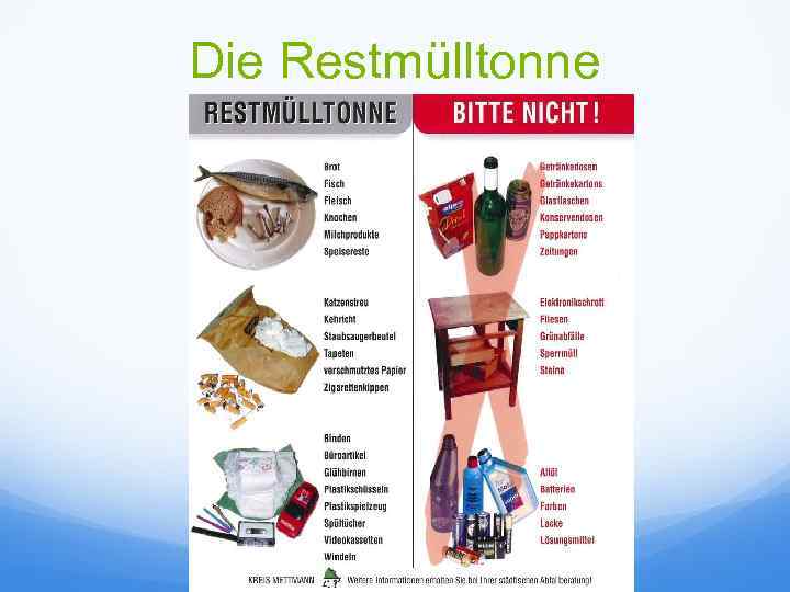 Die Restmülltonne 