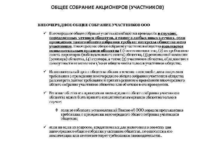 ОБЩЕЕ СОБРАНИЕ АКЦИОНЕРОВ (УЧАСТНИКОВ) 
