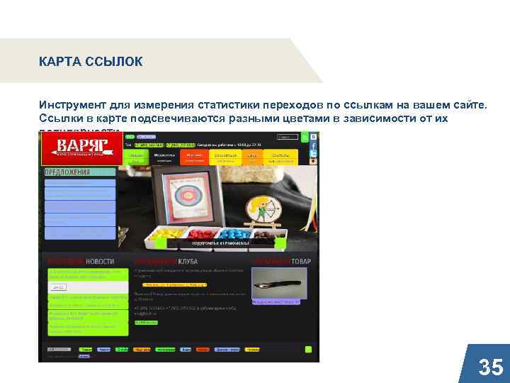 КАРТА ССЫЛОК Инструмент для измерения статистики переходов по ссылкам на вашем сайте. Ссылки в