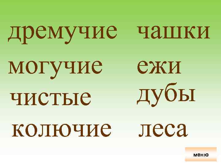 дремучие могучие чистые колючие чашки ежи дубы леса меню 