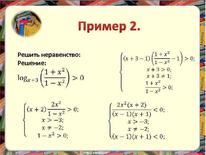 Метод рационализации при решении неравенств проект