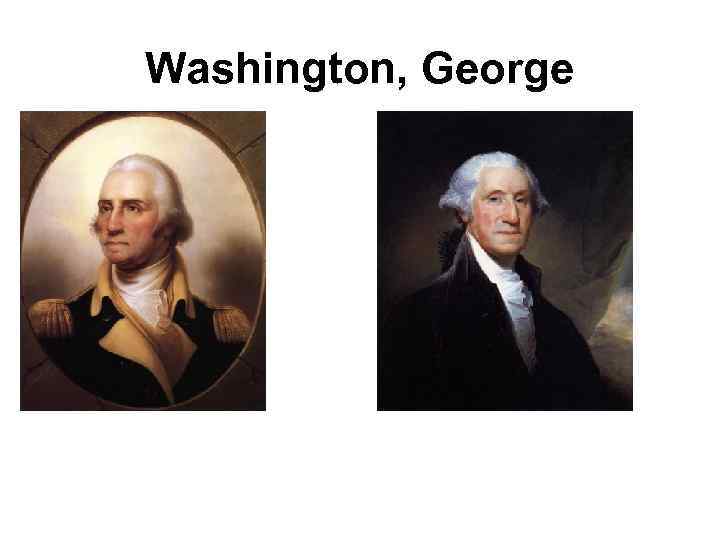 Washington, George 