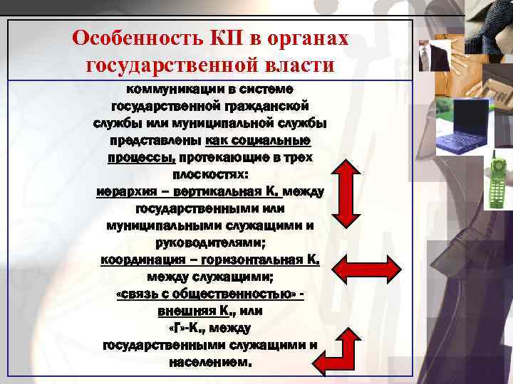 Особенность КП в органах государственной власти коммуникации в системе государственной гражданской службы или муниципальной