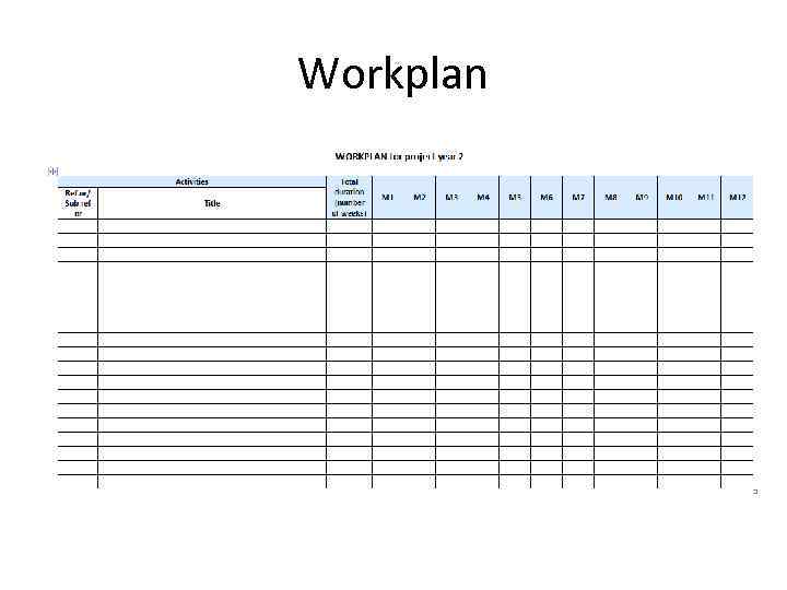 Workplan 