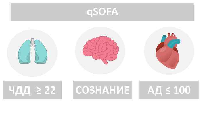 q. SOFA ЧДД ≥ 22 СОЗНАНИЕ АД ≤ 100 