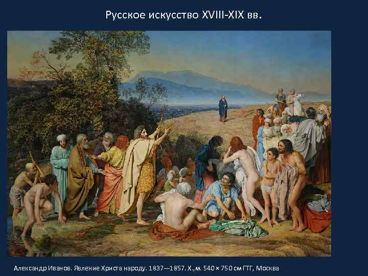 Русское искусство XVIII-XIX вв. Александр Иванов. Явление Христа народу. 1837— 1857. Х. , м.