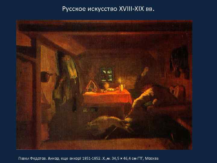 Русское искусство XVIII-XIX вв. Павел Федотов. Анкор, еще анкор! 1851 -1852. Х. , м.