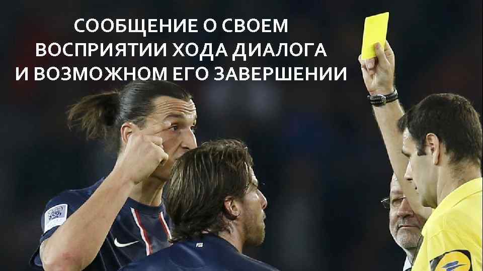 СООБЩЕНИЕ О СВОЕМ ВОСПРИЯТИИ ХОДА ДИАЛОГА И ВОЗМОЖНОМ ЕГО ЗАВЕРШЕНИИ 