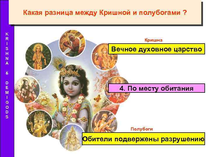 Какая разница между Кришной и полубогами ? K R I S H N A