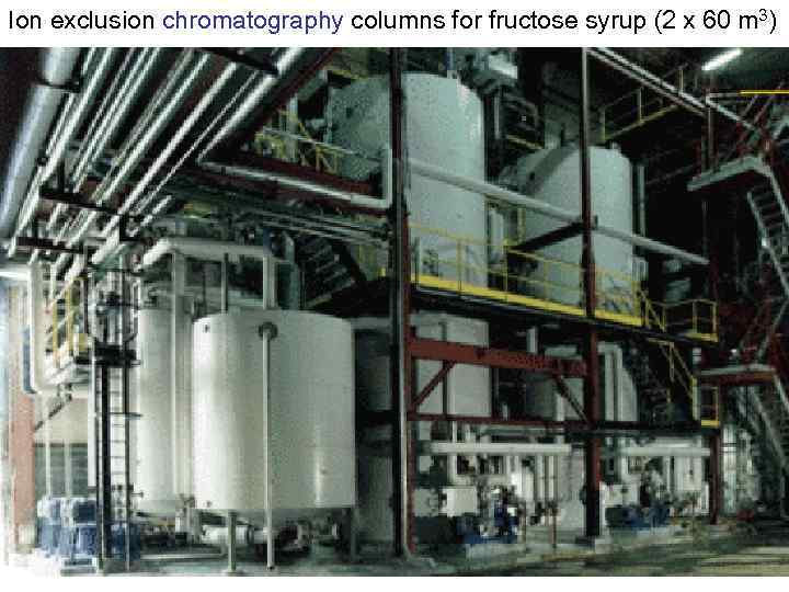 Ion exclusion chromatography columns for fructose syrup (2 x 60 m 3) 