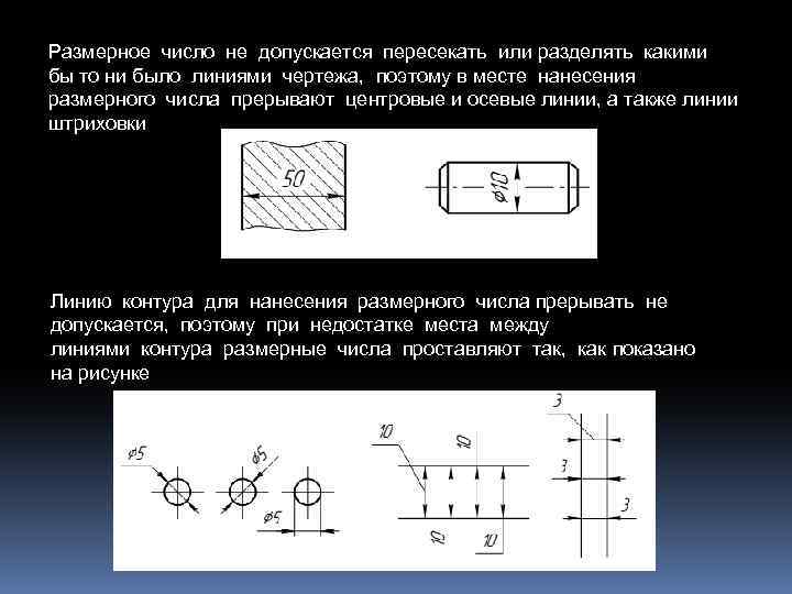 На каком чертеже правильно проведены центровые линии