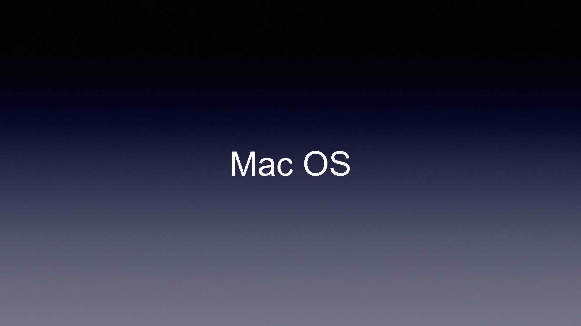 Mac OS 