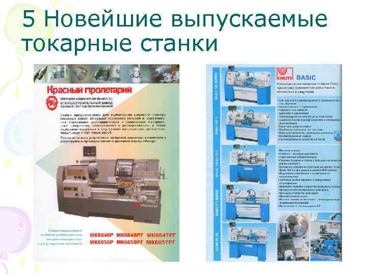 5 Новейшие выпускаемые токарные станки 