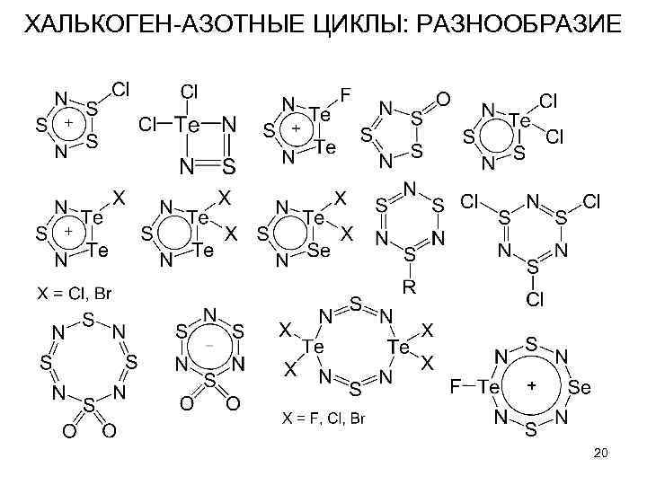 ХАЛЬКОГЕН-АЗОТНЫЕ ЦИКЛЫ: РАЗНООБРАЗИЕ 20 