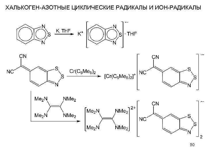 ХАЛЬКОГЕН-АЗОТНЫЕ ЦИКЛИЧЕСКИЕ РАДИКАЛЫ И ИОН-РАДИКАЛЫ 50 