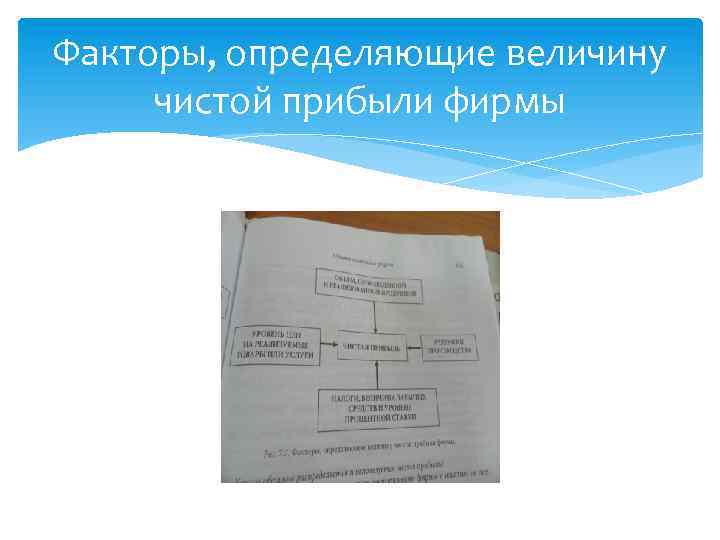 Факторы, определяющие величину чистой прибыли фирмы 