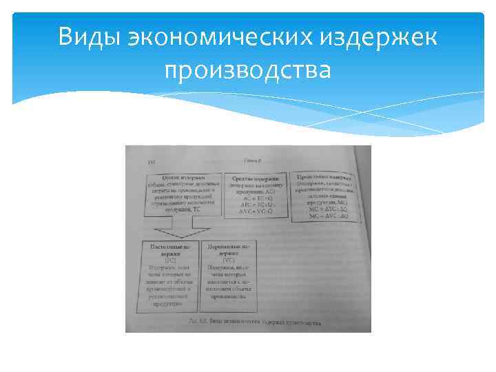 Виды экономических издержек производства 