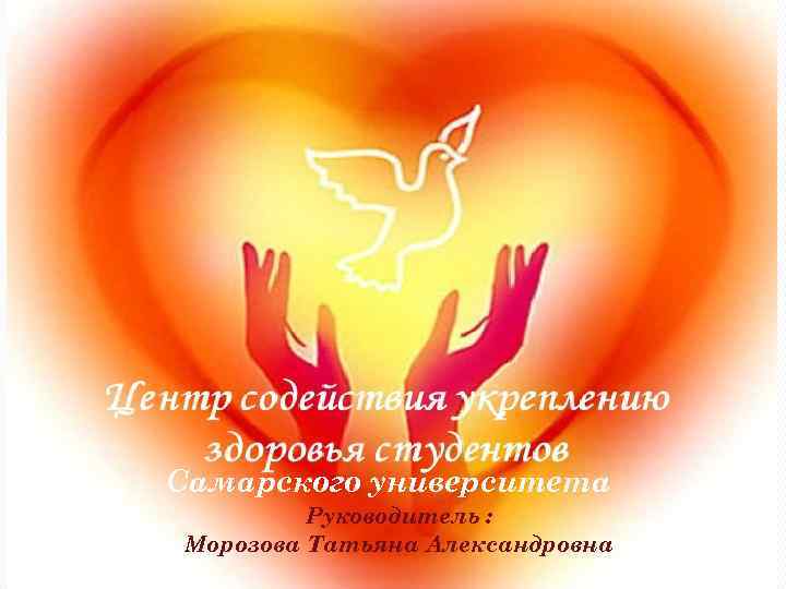 Самарского университета Руководитель : Морозова Татьяна Александровна 