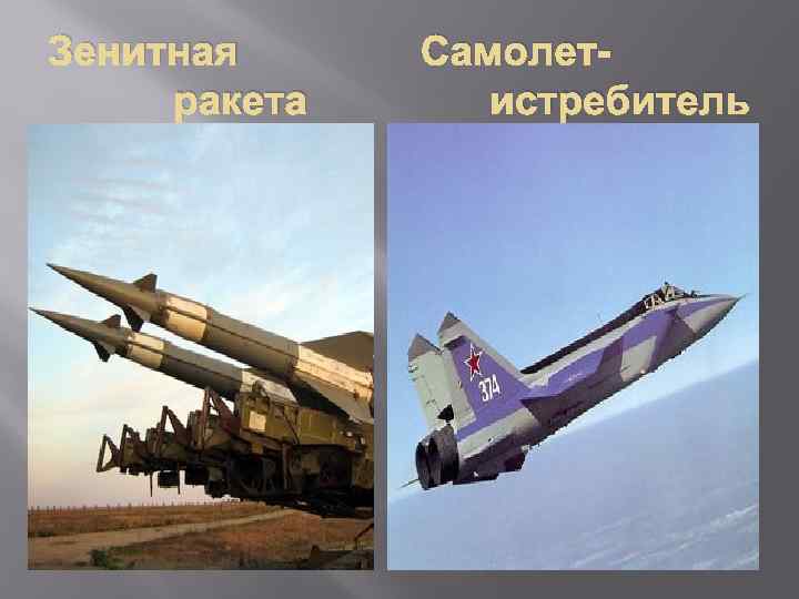 Зенитная ракета Самолетистребитель 