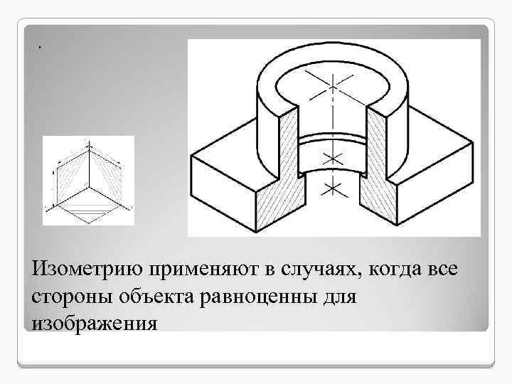 В какой аксонометрической проекции выполнено изображение модели