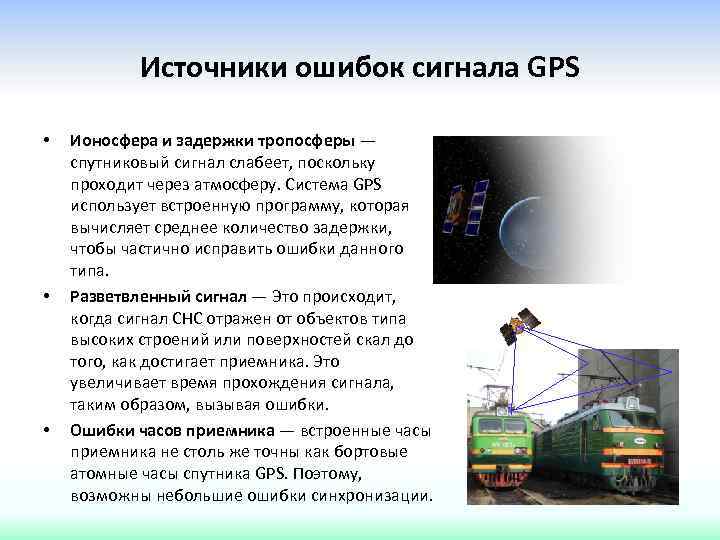 Источники ошибок сигнала GPS • • • Ионосфера и задержки тропосферы — спутниковый сигнал