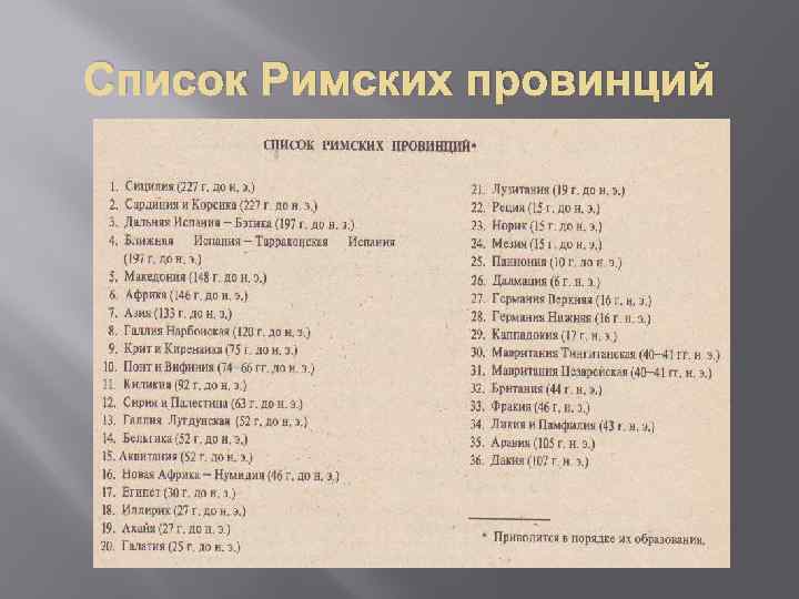 Древняя перечень. Провинции римской империи список. Римские провинции список. Провинции древнего Рима список. Список римских провинций с датой присоединения.