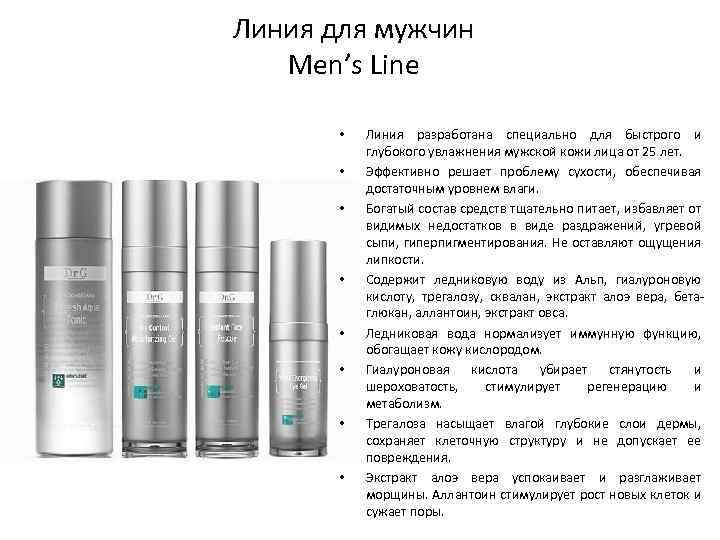 Линия для мужчин Men’s Line • • Линия разработана специально для быстрого и глубокого