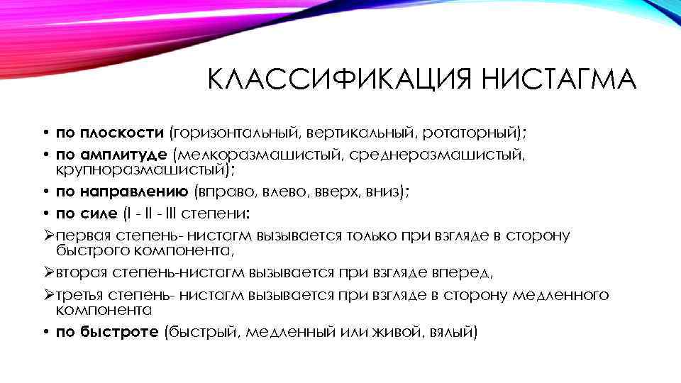 Ротаторный нистагм. Нистагм классификация неврология. Горизонтальный нистагм классификация. Мелкоразмашистый горизонтальный нистагм. Врожденный горизонтальный нистагм.