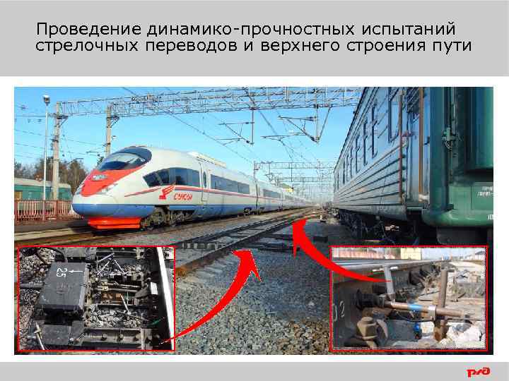 Проведение динамико-прочностных испытаний стрелочных переводов и верхнего строения пути 