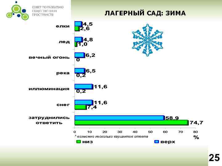 ЛАГЕРНЫЙ САД: ЗИМА * возможно несколько вариантов ответа 25 