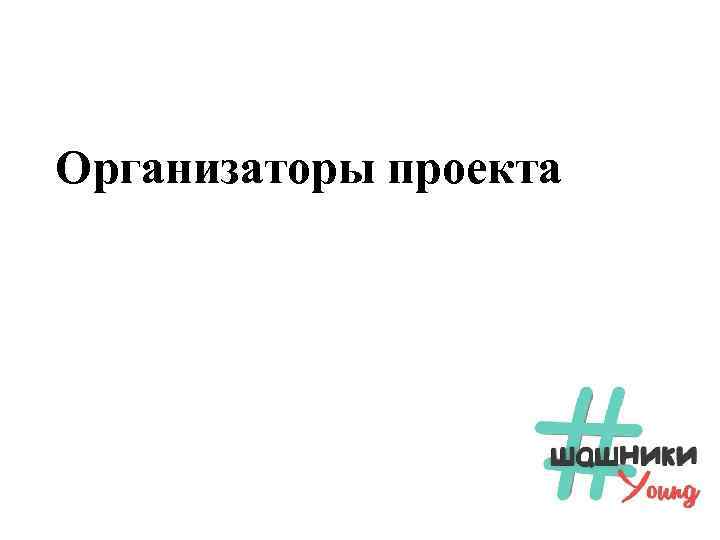Организаторы проекта 
