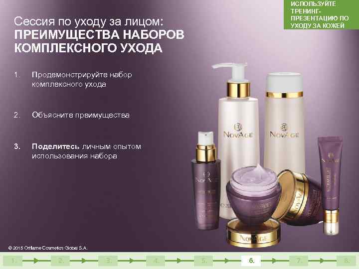 ИСПОЛЬЗУЙТЕ ТРЕНИНГПРЕЗЕНТАЦИЮ ПО УХОДУ ЗА КОЖЕЙ Сессия по уходу за лицом: ПРЕИМУЩЕСТВА НАБОРОВ КОМПЛЕКСНОГО