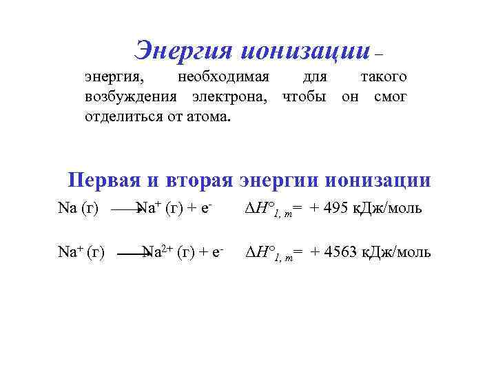 Первая энергия ионизации атома увеличивается