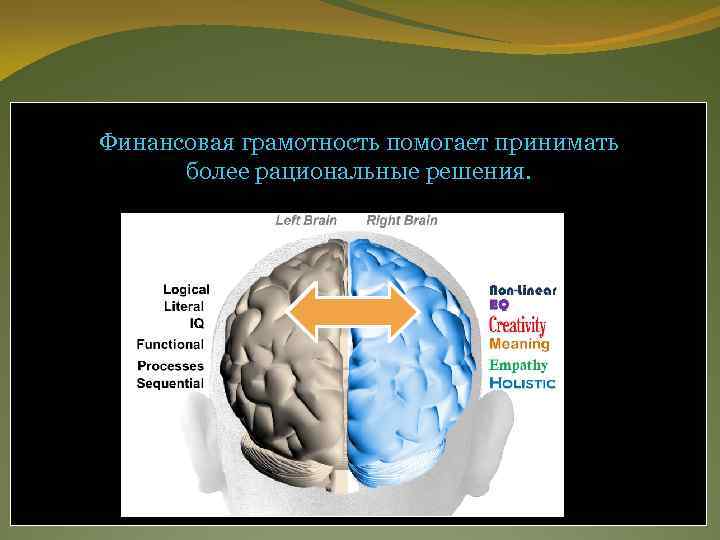 Финансовая грамотность помогает принимать более рациональные решения. 