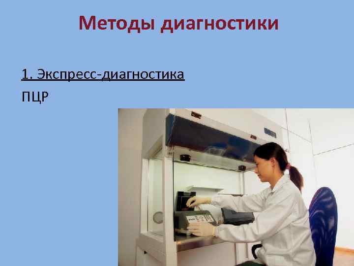 Методы диагностики 1. Экспресс-диагностика ПЦР 