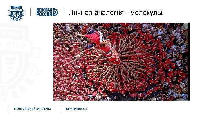 Личная аналогия - молекулы 