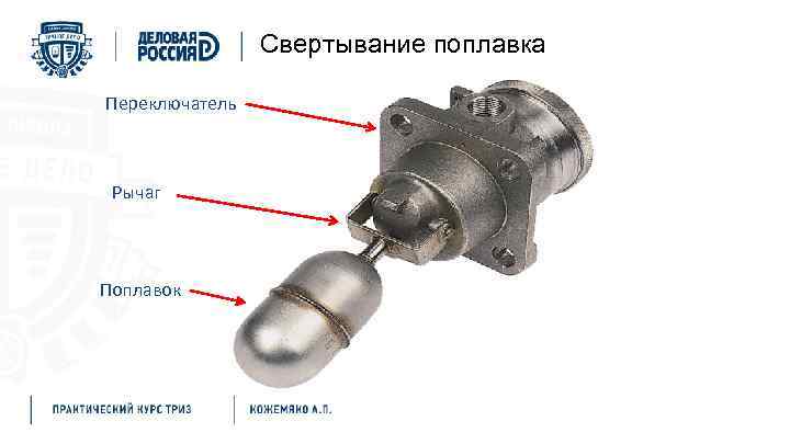 Свертывание поплавка Переключатель Рычаг Поплавок 