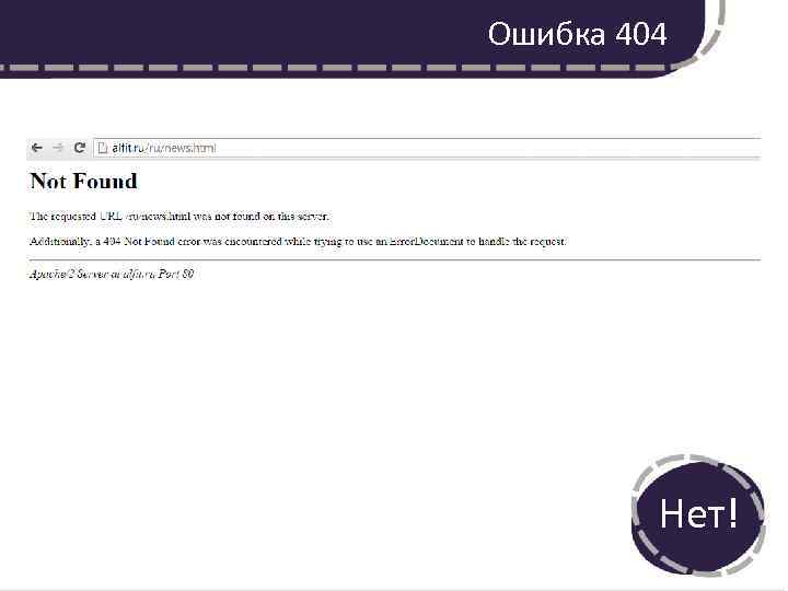 Ошибка 404 Нет! 