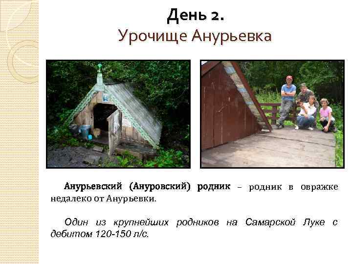 День 2. Урочище Анурьевка Анурьевский (Ануровский) родник – родник в овражке недалеко от Анурьевки.