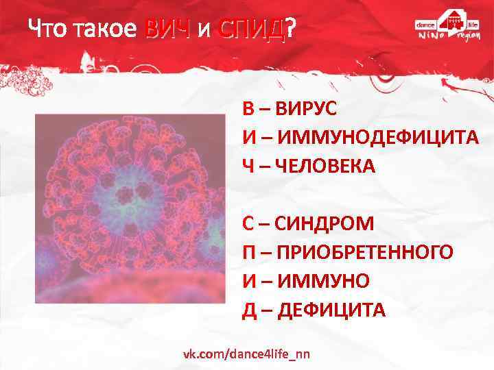 Что такое ВИЧ и СПИД? СПИД В – ВИРУС И – ИММУНОДЕФИЦИТА Ч –