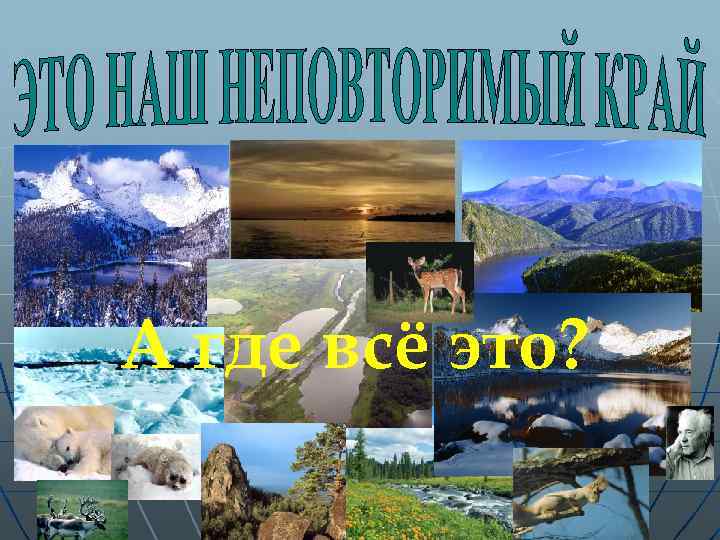 А где всё это? 