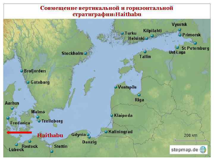 Совмещение вертикальной и горизонтальной стратиграфии: Haithabu 