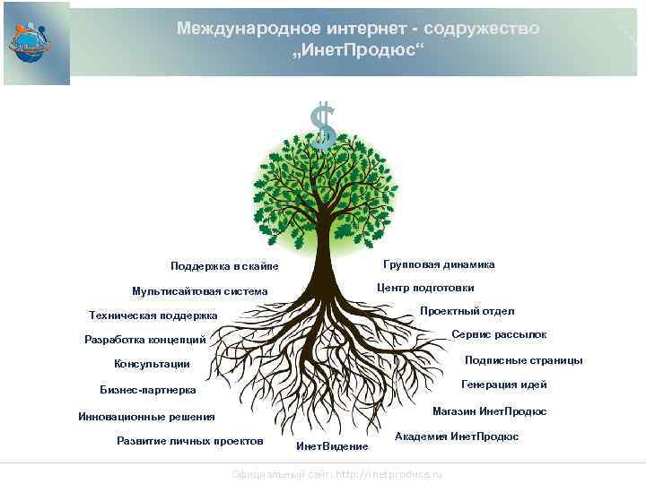 Международное интернет - содружество „Инет. Продюс“ Групповая динамика Поддержка в скайпе Центр подготовки Мультисайтовая