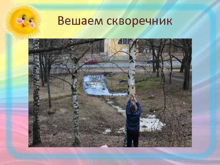 Вешаем скворечник 