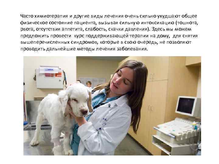 Часто химиотерапия и другие виды лечения очень сильно ухудшают общее физическое состояние пациента, вызывая