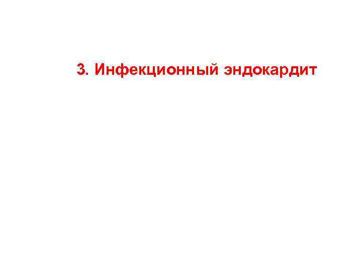  3. Инфекционный эндокардит 