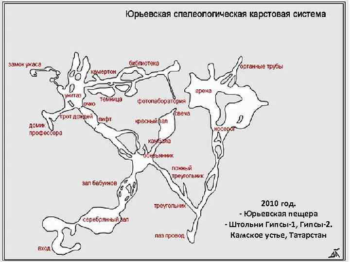 2010 год. - Юрьевская пещера - Штольни Гипсы-1, Гипсы-2. Камское устье, Татарстан 